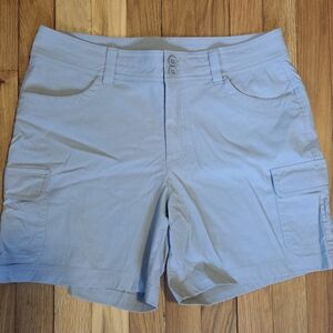 Eddie Bauer Women's Stretch Cargo Shorts in Tan